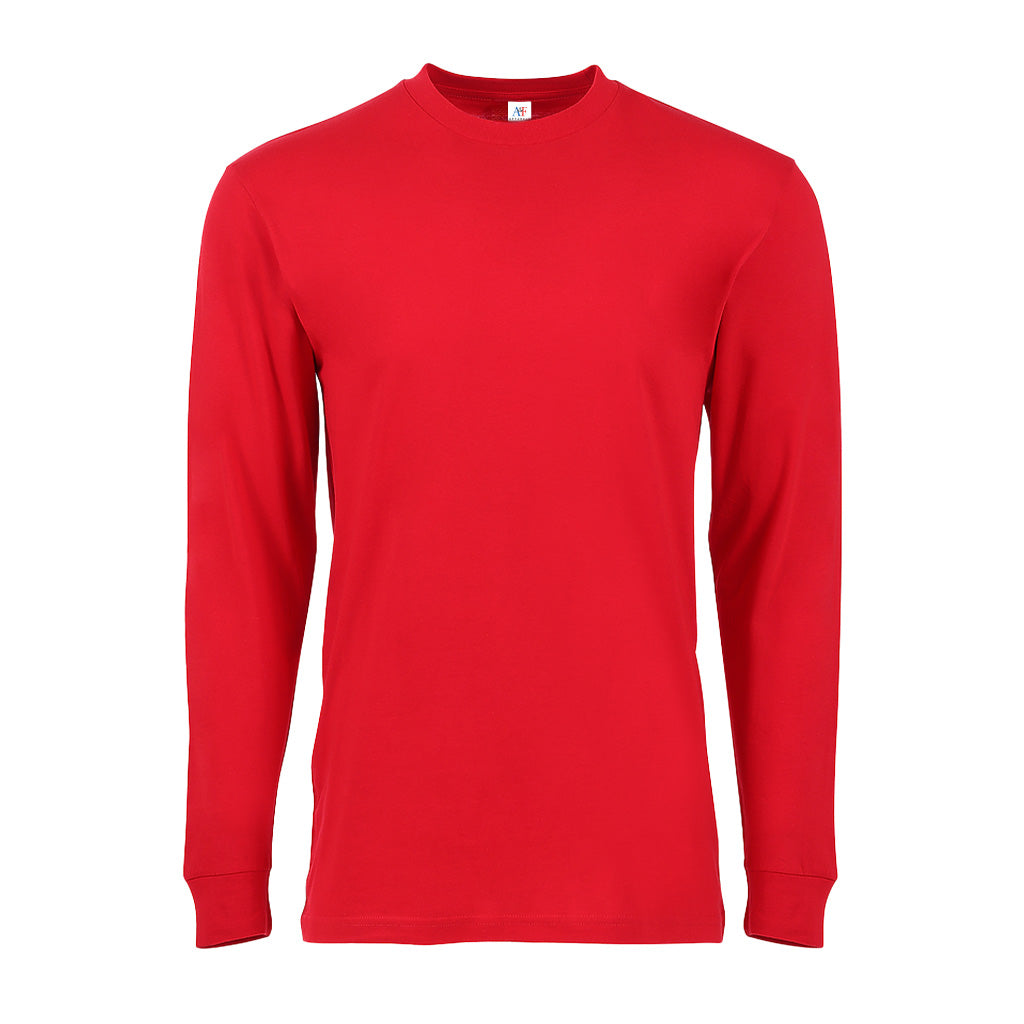 1004-Adults Long Sleeve Value Tee -Red
